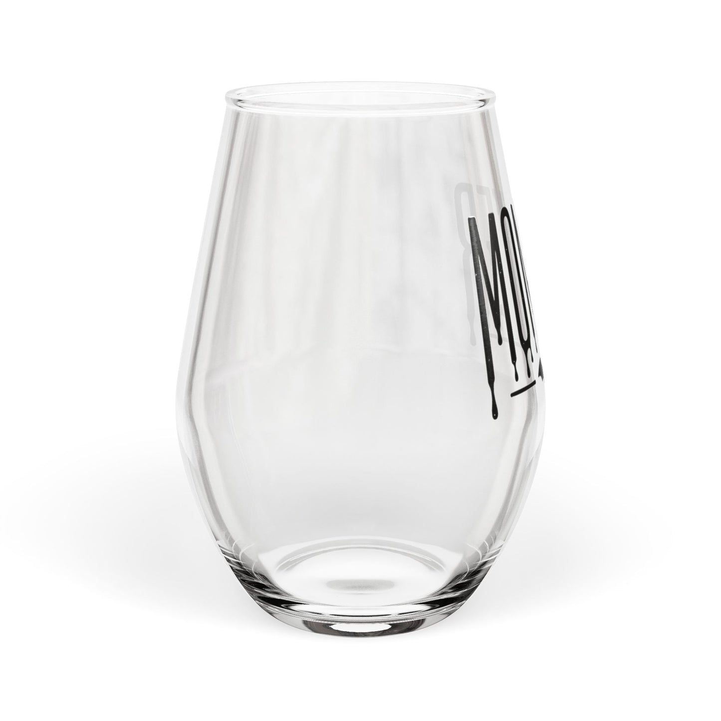 Momster Stemless Wine Glass - Halloween Bat Design, 11.75 oz
