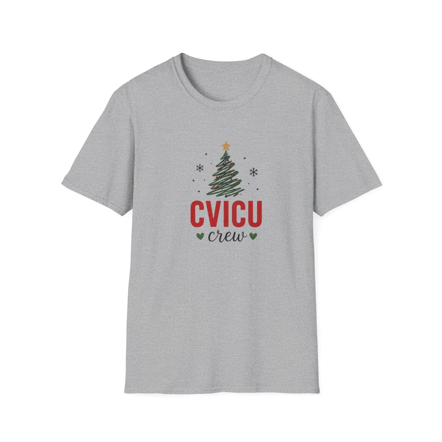 CVICU Crew Christmas T-Shirt — Holiday Cardio ICU Nurse Tee