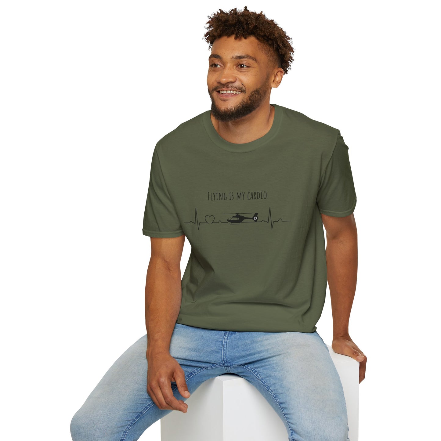 Flying Is My Cardio Helicopter T-Shirt — Pilot & Aviation Lover Tee