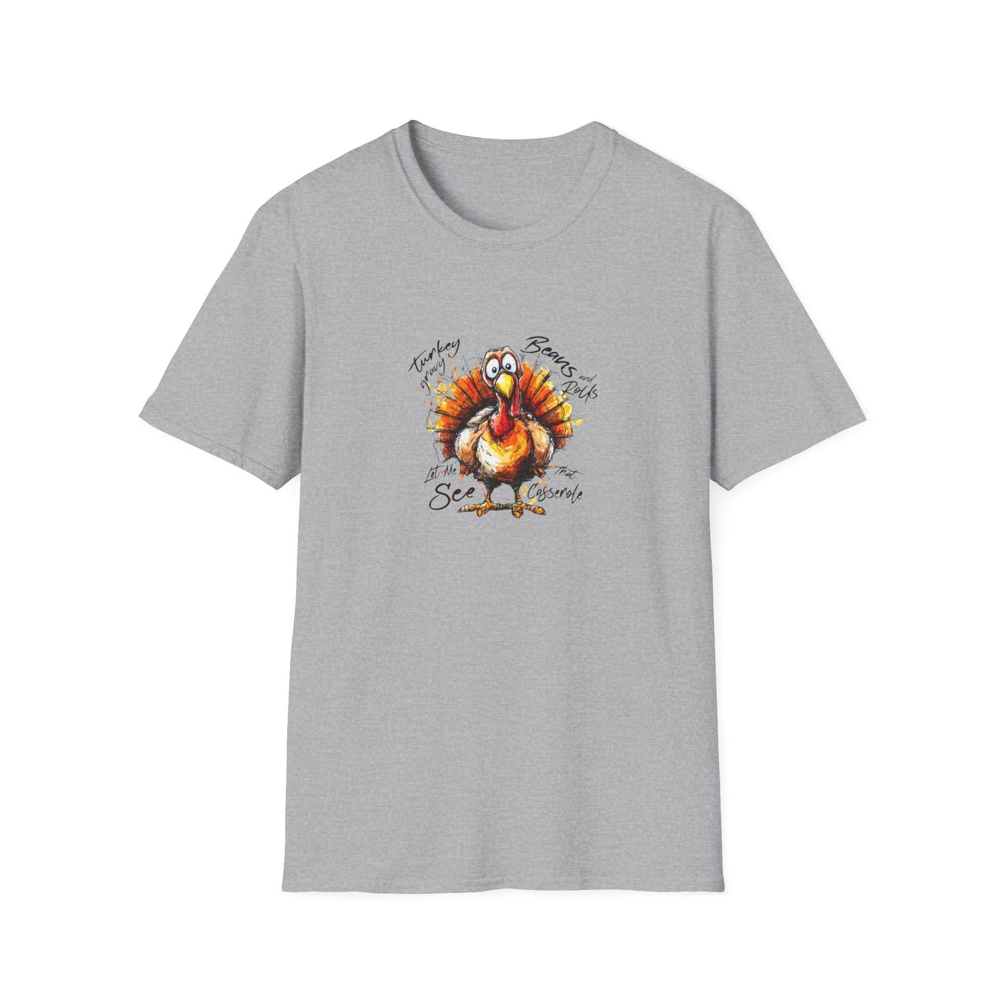 Thankful Turkey T-Shirt — Funny Watercolor Thanksgiving Tee