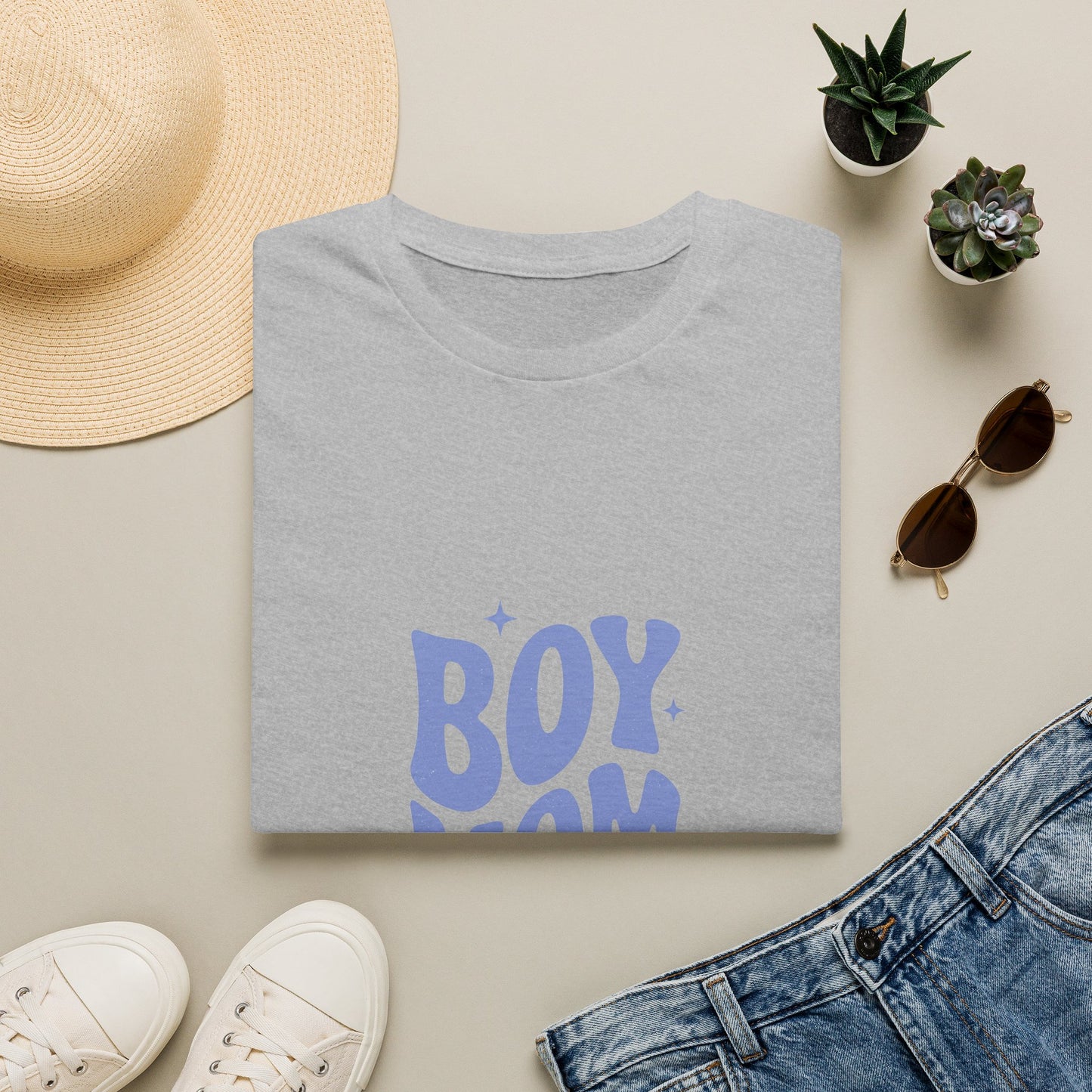 Boy Mom T-Shirt — Retro Lilac "Boy Mom Club" Tee