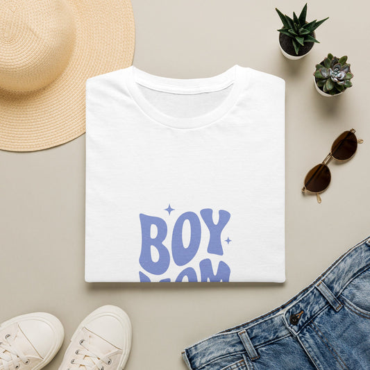 Boy Mom T-Shirt — Retro Lilac "Boy Mom Club" Tee