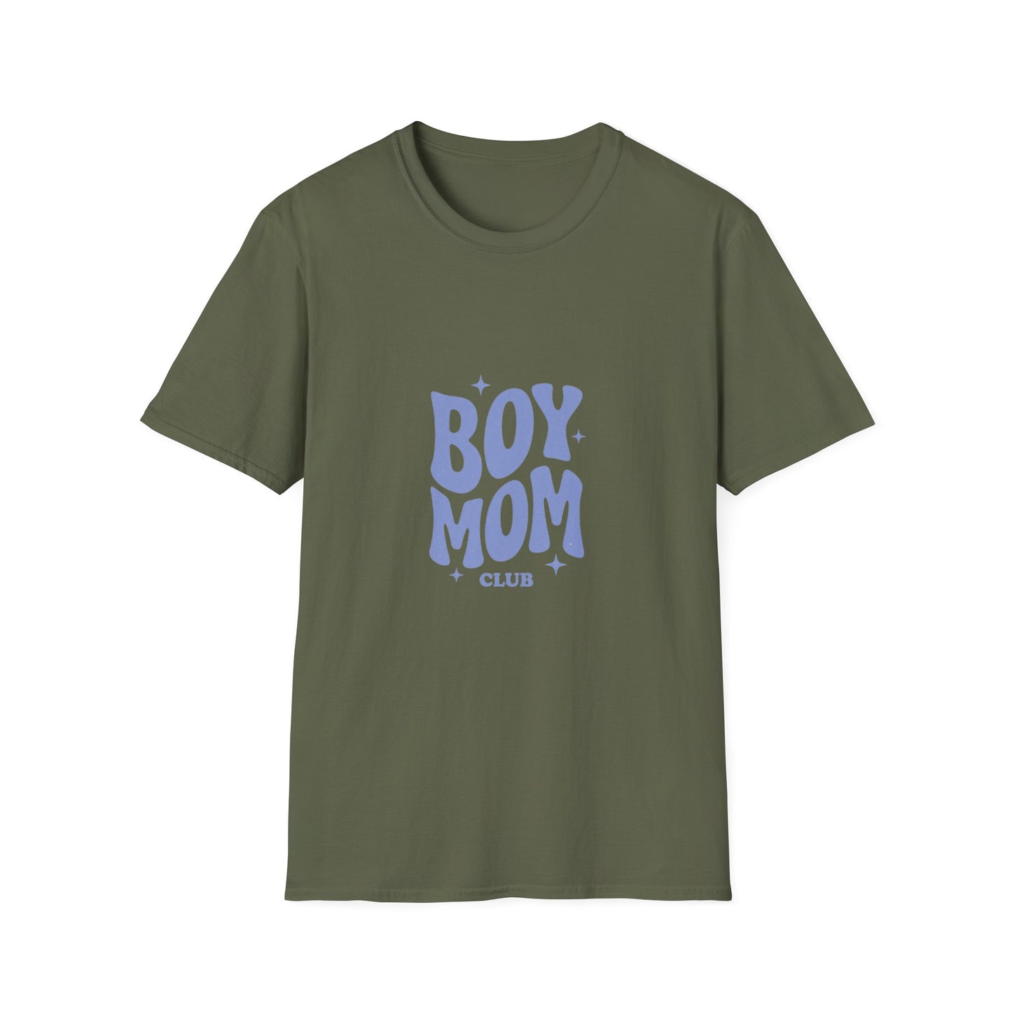 Boy Mom T-Shirt — Retro Lilac "Boy Mom Club" Tee