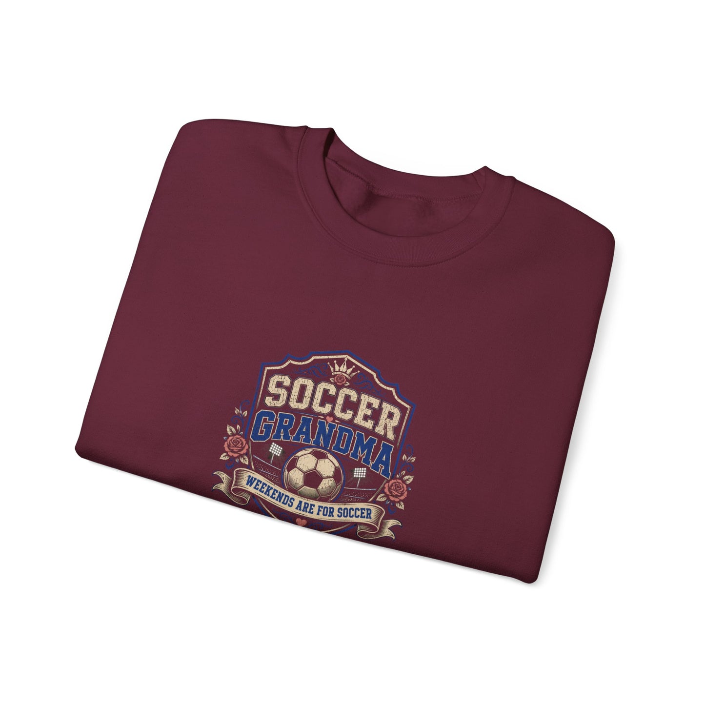 Soccer Grandma Crewneck Sweatshirt – Soccer Mom/Grandma Badge Design