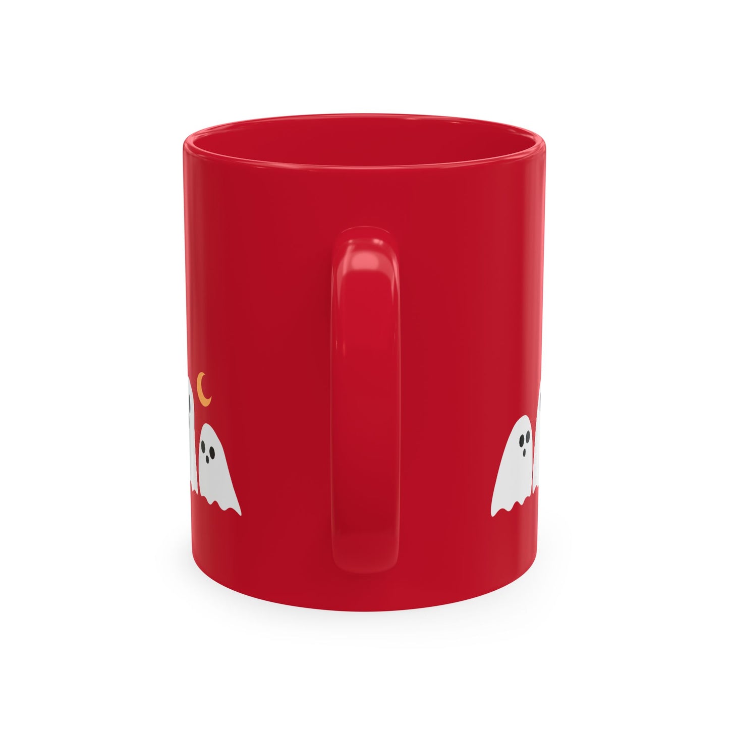Momster Ceramic Mug — Halloween Mom Coffee Cup with Ghosts & Bat