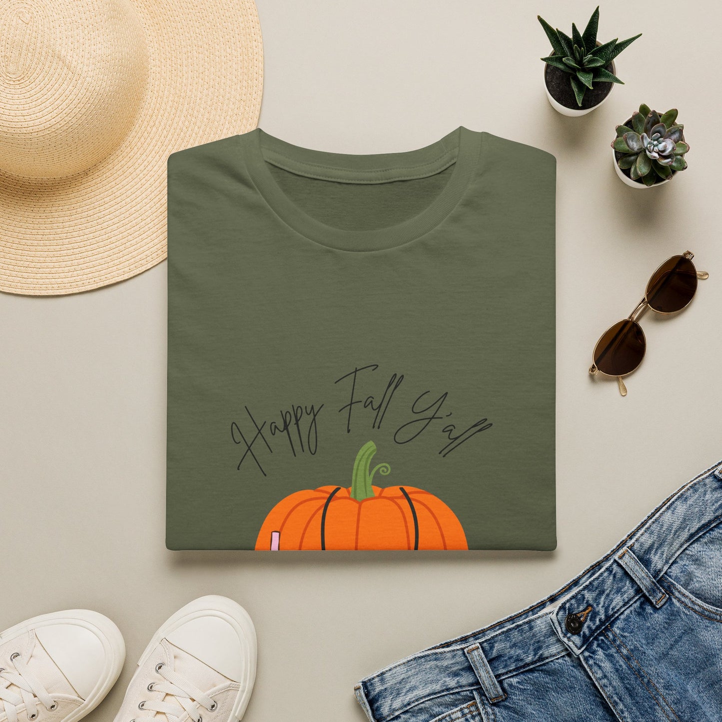 Happy Fall Y'all Pumpkin T-Shirt