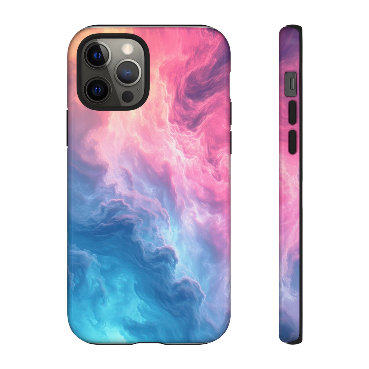 Pink Blue Nebula Phone Case, Tough Phone Case, clouds, pretty cloud case, girly phone case, iphone case, samsung phone case, sky view