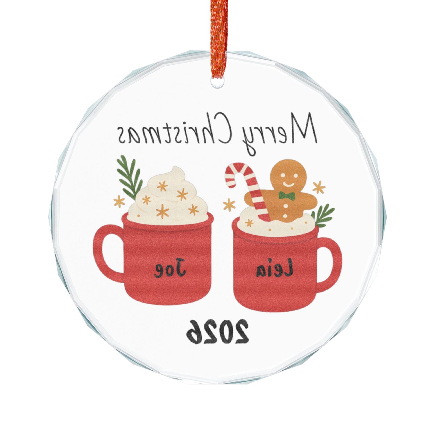 Hot cocoa named Christmas ornament