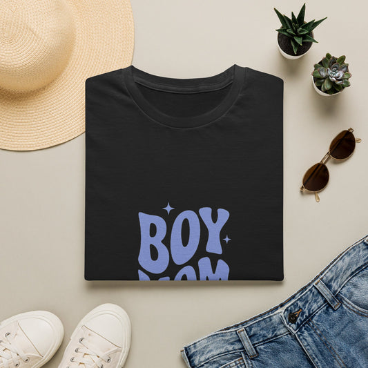 Boy Mom T-Shirt — Retro Lilac "Boy Mom Club" Tee