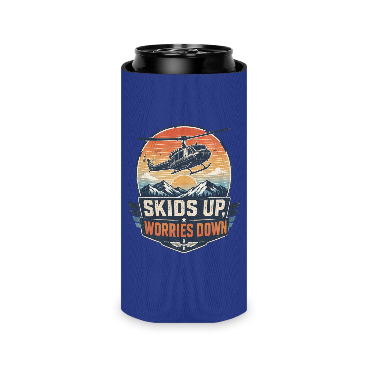 Can Cooler — "Skids Up, Worries Down" Helicopter Camp Cooler