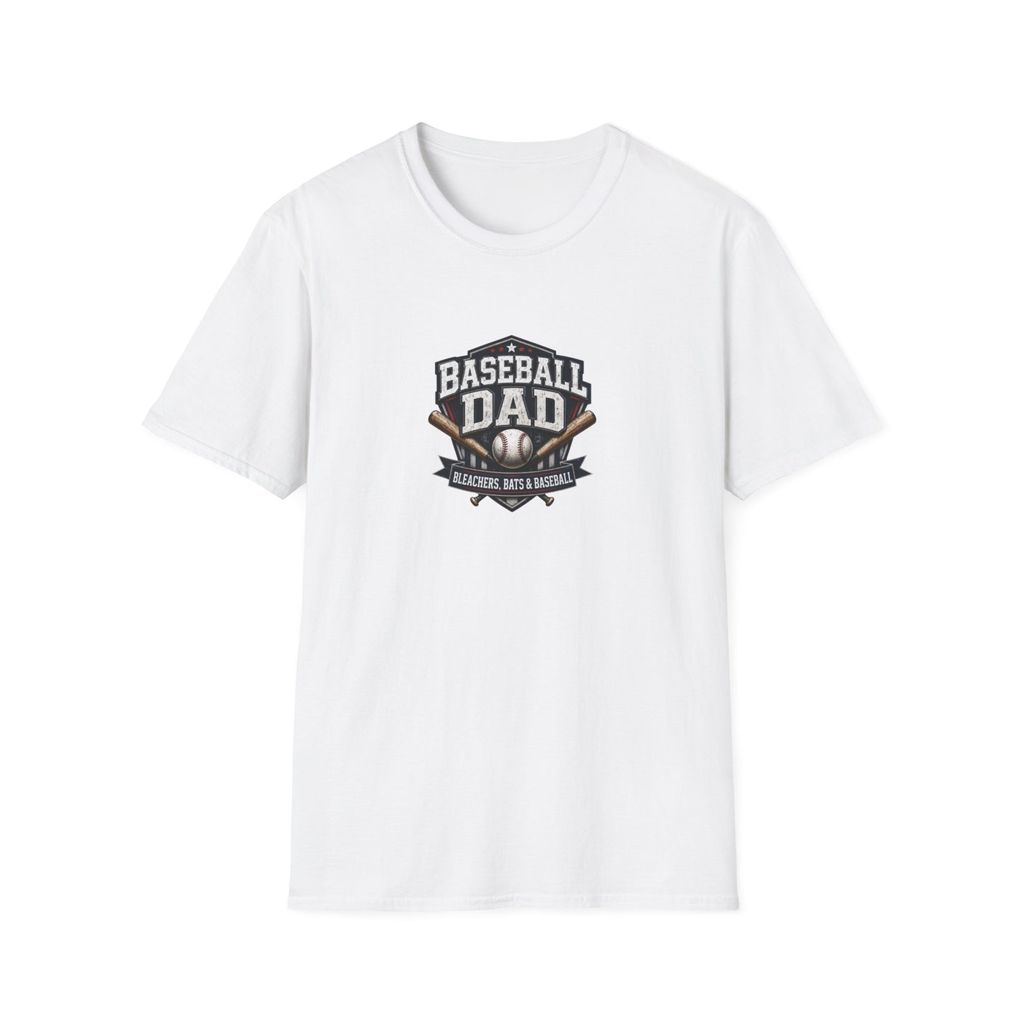 Baseball Dad T-Shirt — Stands, Bats & Baseball Design