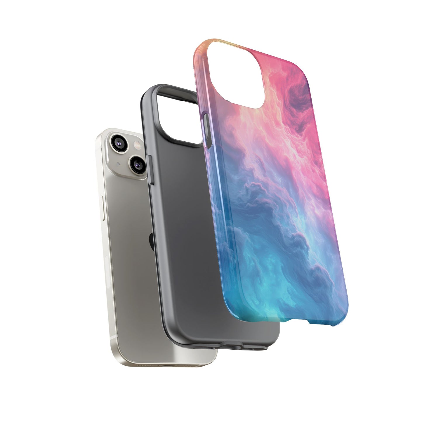 Pink Blue Nebula Phone Case, Tough Phone Case, clouds, pretty cloud case, girly phone case, iphone case, samsung phone case, sky view