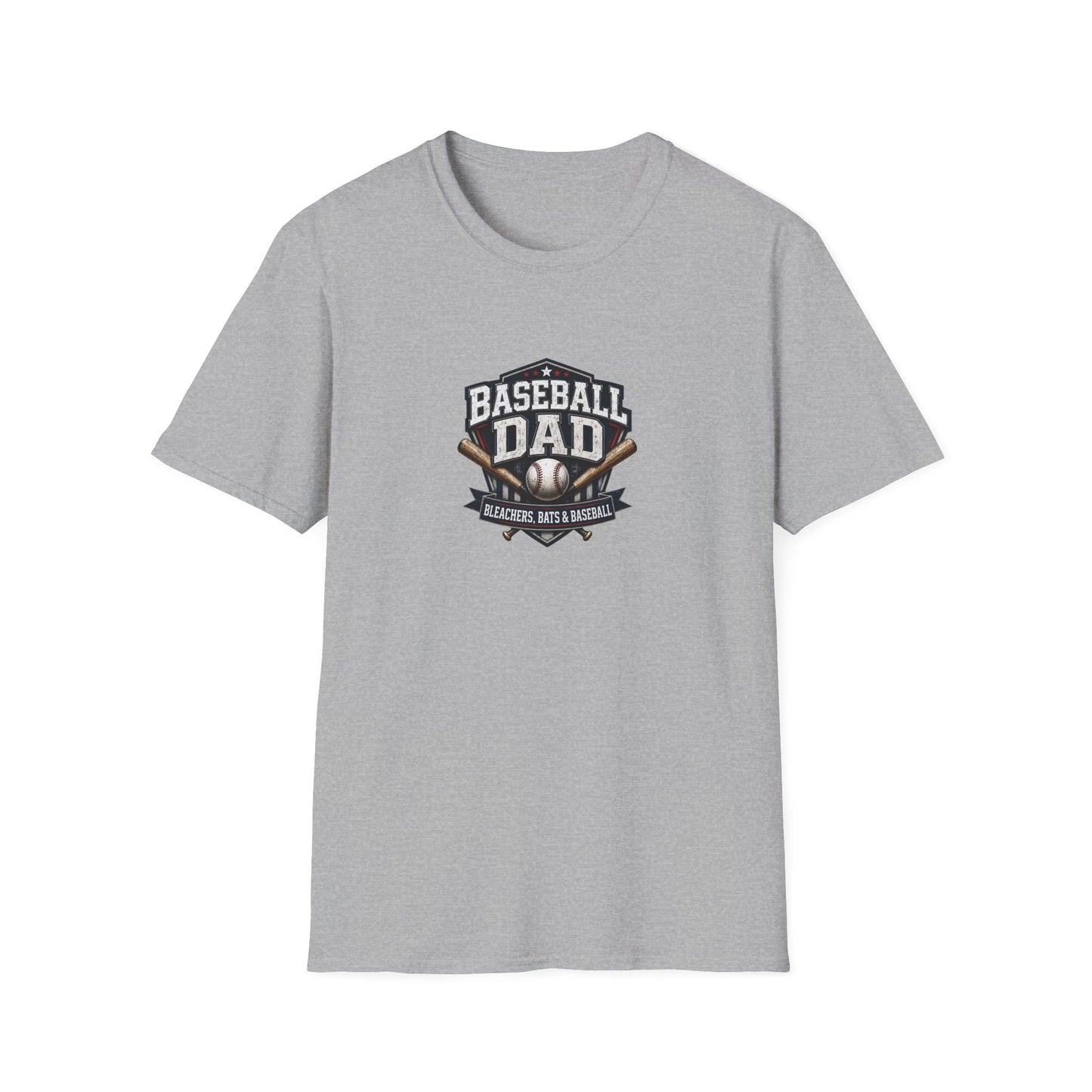 Baseball Dad T-Shirt — Stands, Bats & Baseball Design