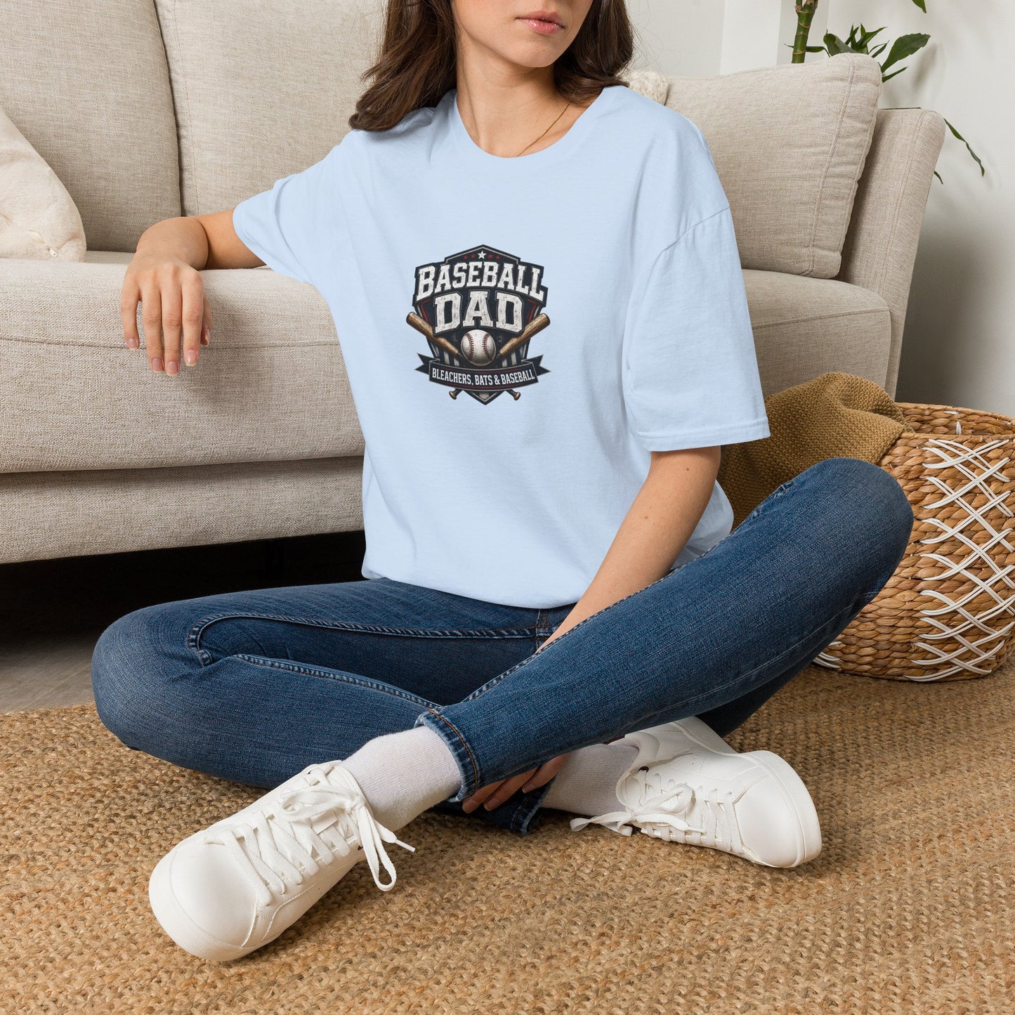Baseball Dad T-Shirt — Stands, Bats & Baseball Design