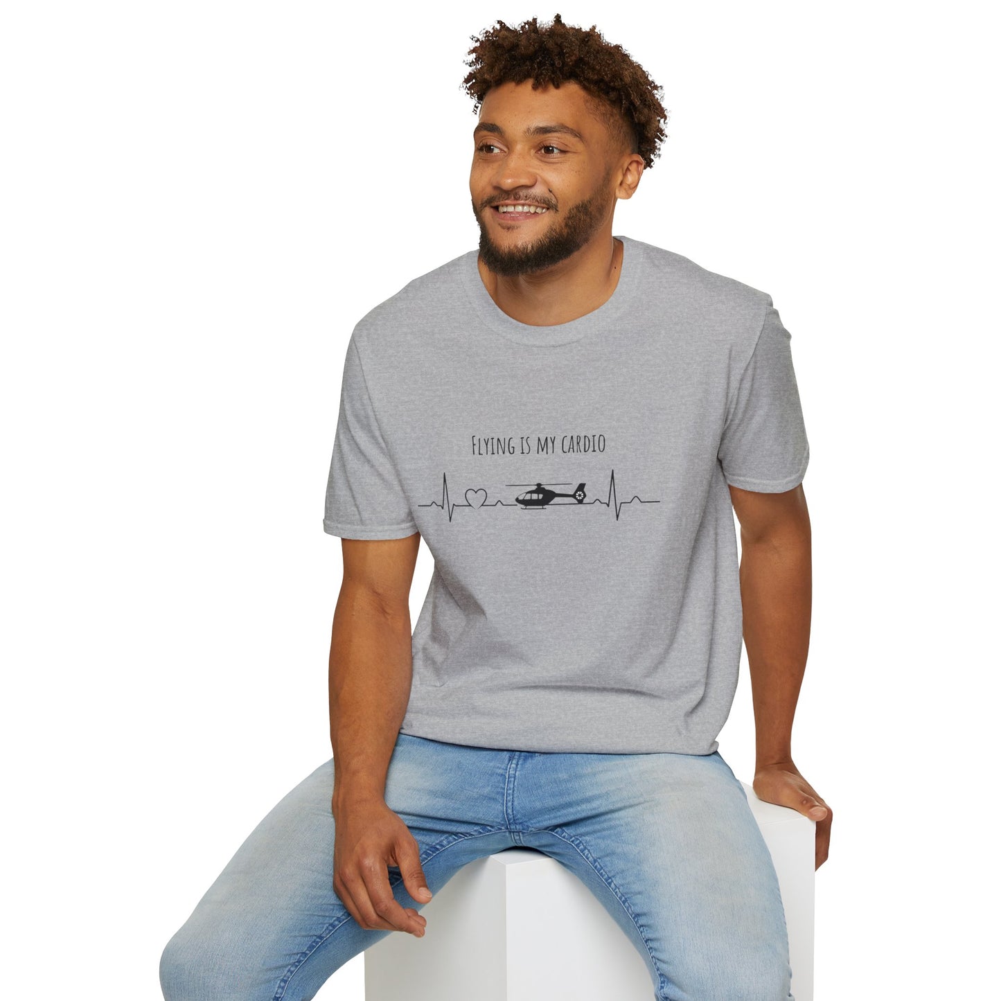 Flying Is My Cardio Helicopter T-Shirt — Pilot & Aviation Lover Tee