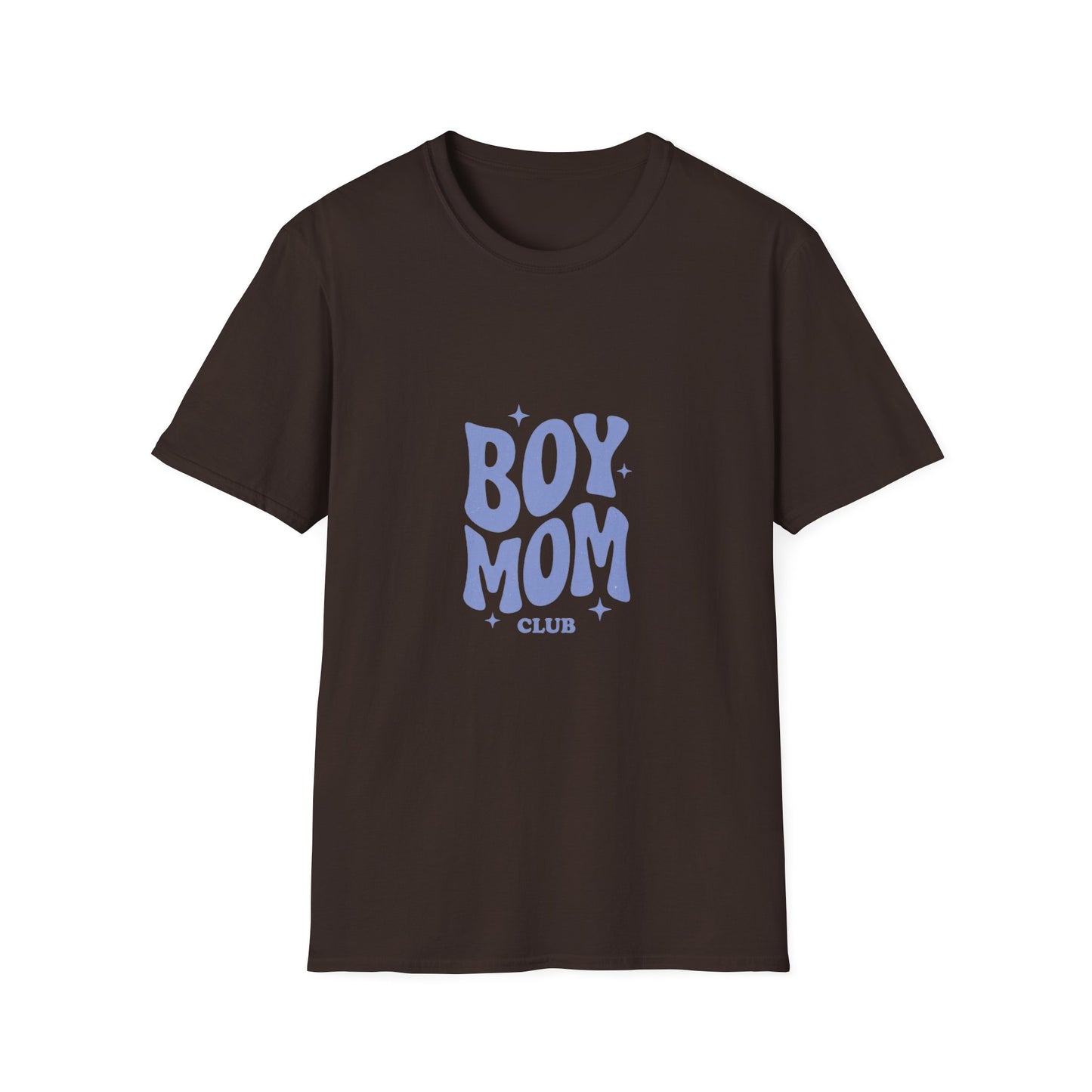 Boy Mom T-Shirt — Retro Lilac "Boy Mom Club" Tee
