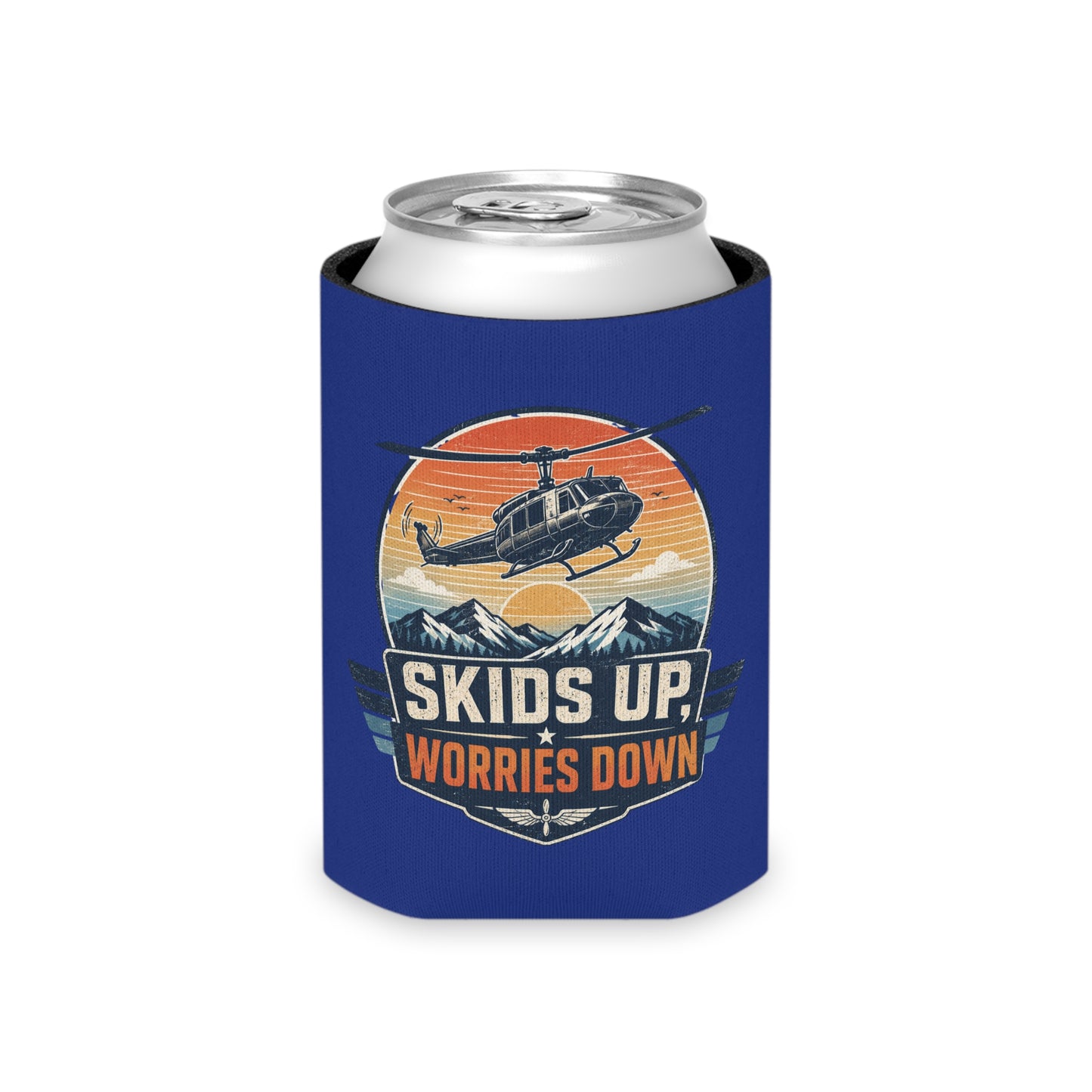 Can Cooler — "Skids Up, Worries Down" Helicopter Camp Cooler