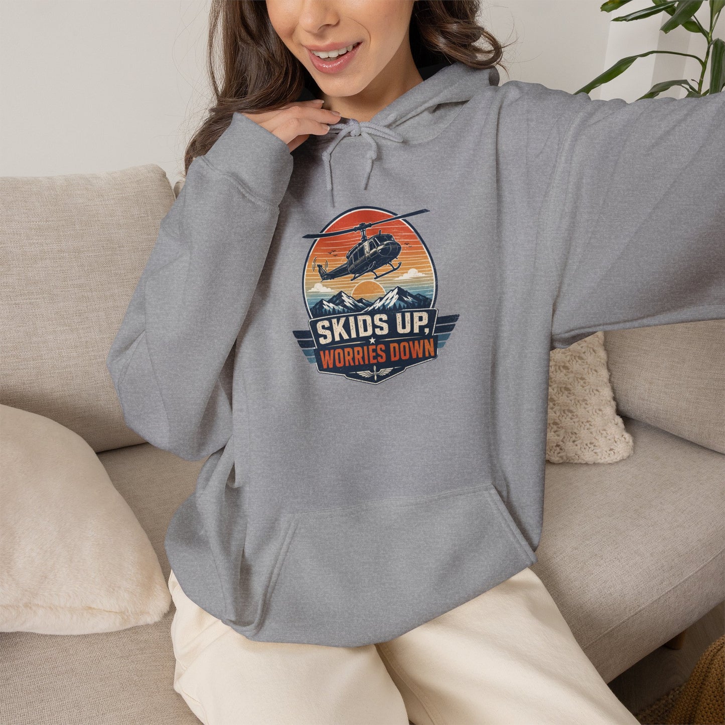 Skis Up Worries Down Hoodie HEMS Hoodie