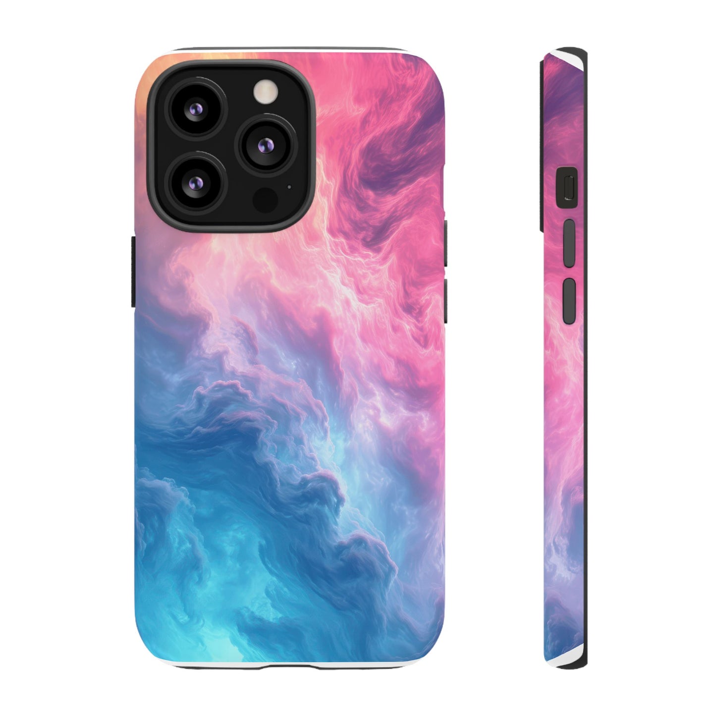 Pink Blue Nebula Phone Case, Tough Phone Case, clouds, pretty cloud case, girly phone case, iphone case, samsung phone case, sky view