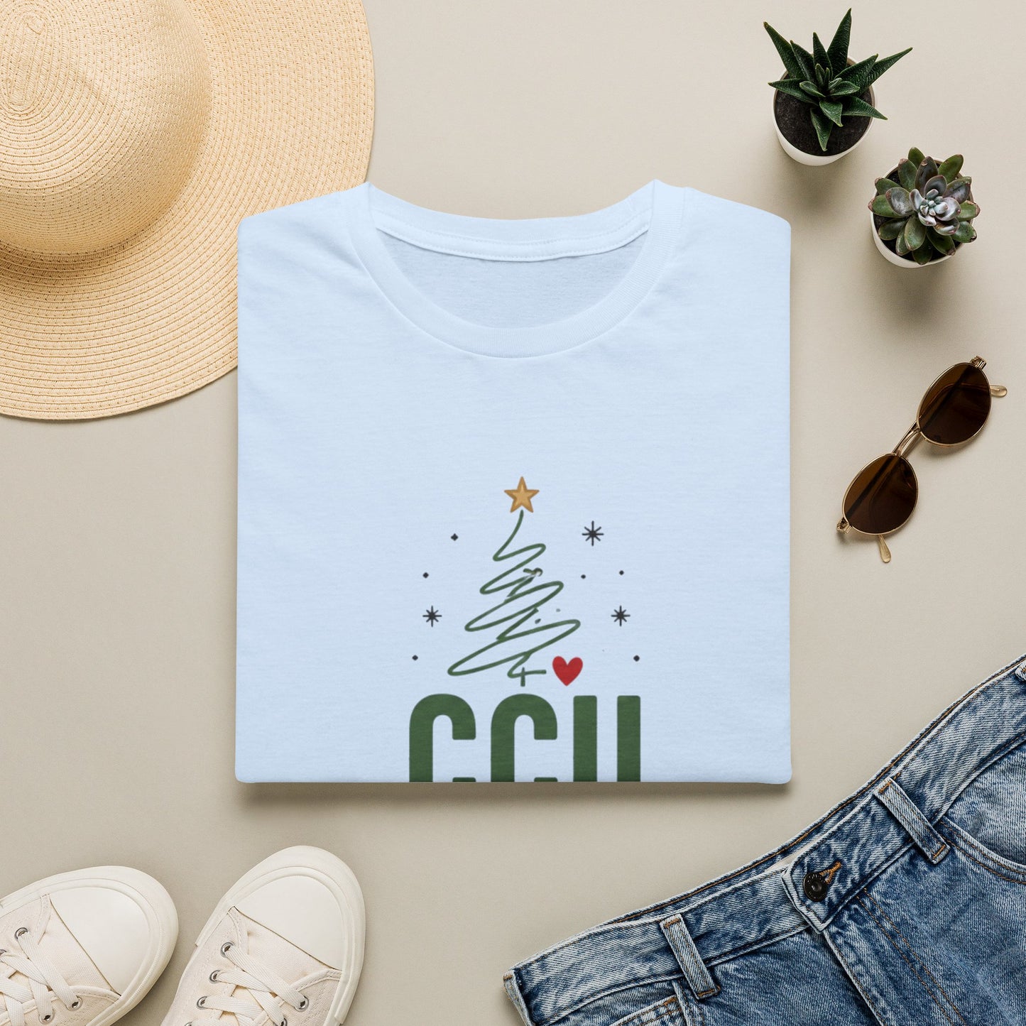 CCU Crew Christmas T-Shirt — Festive Tree Holiday Tee