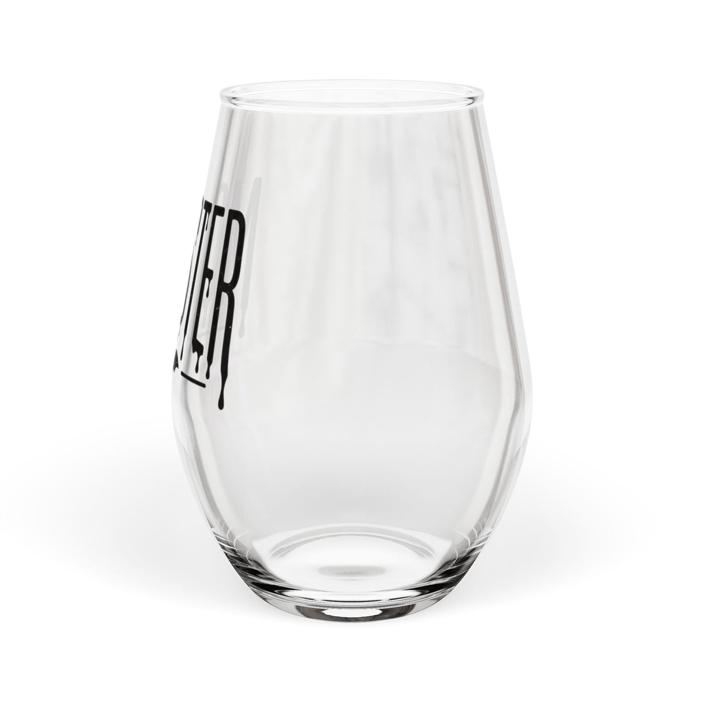 Momster Stemless Wine Glass - Halloween Bat Design, 11.75 oz
