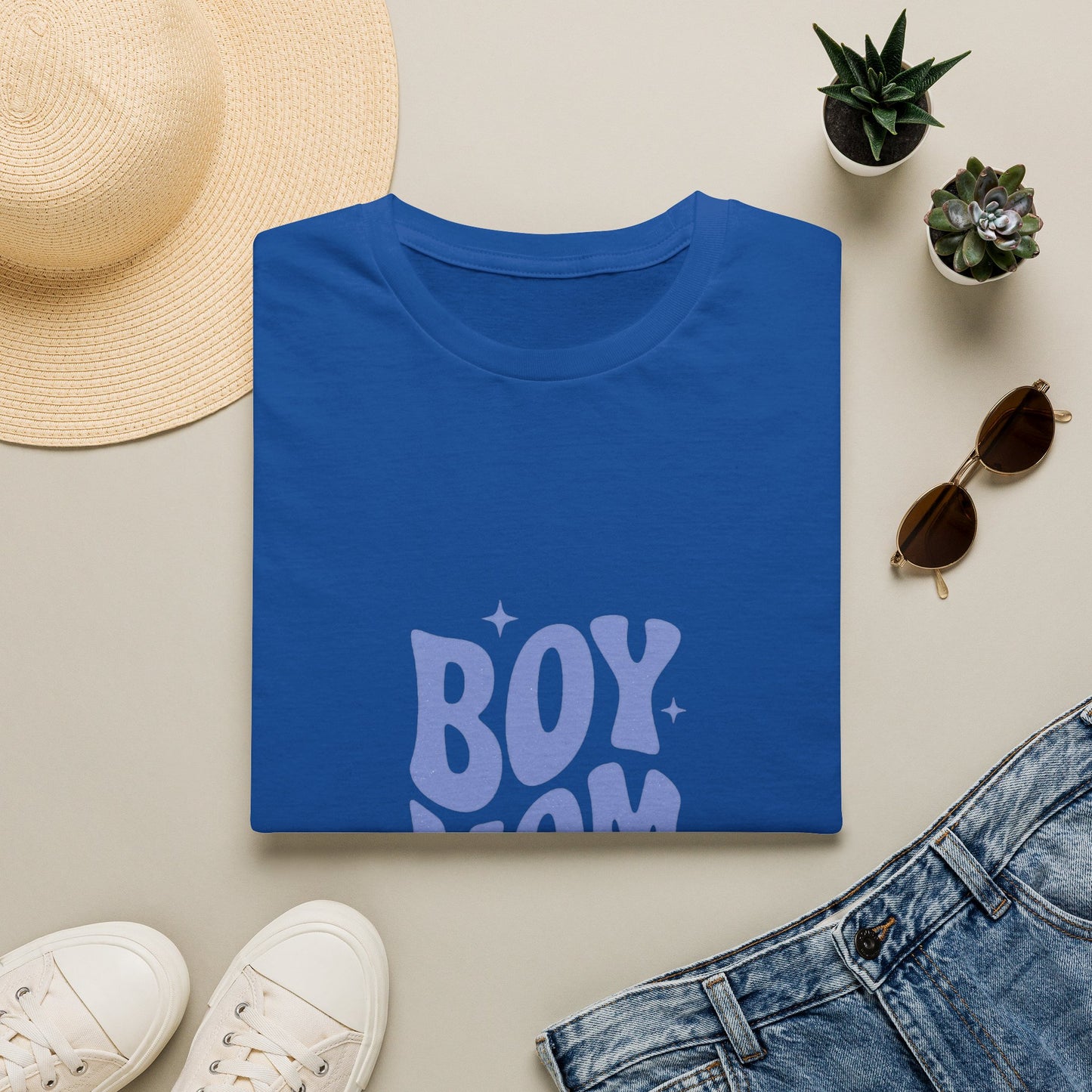 Boy Mom T-Shirt — Retro Lilac "Boy Mom Club" Tee
