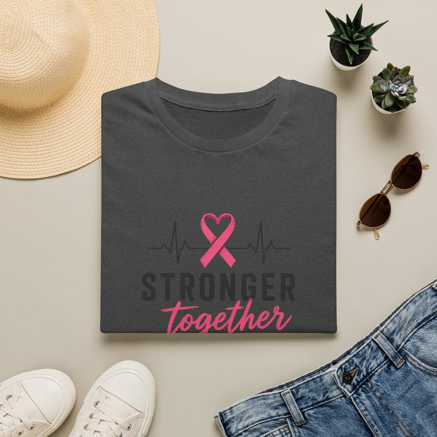 Stronger Together Breast Cancer Awareness T-Shirt