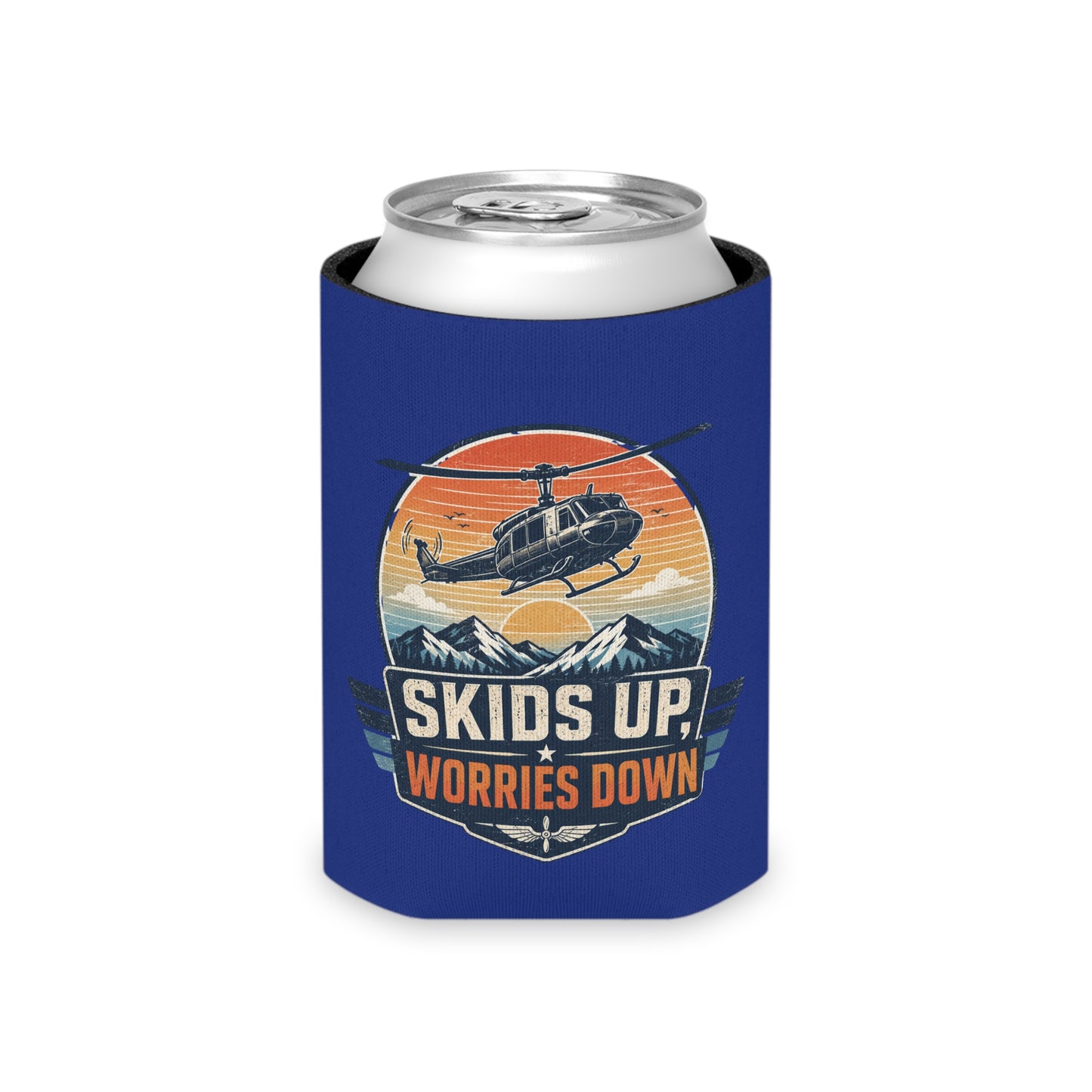 Can Cooler — "Skids Up, Worries Down" Helicopter Camp Cooler