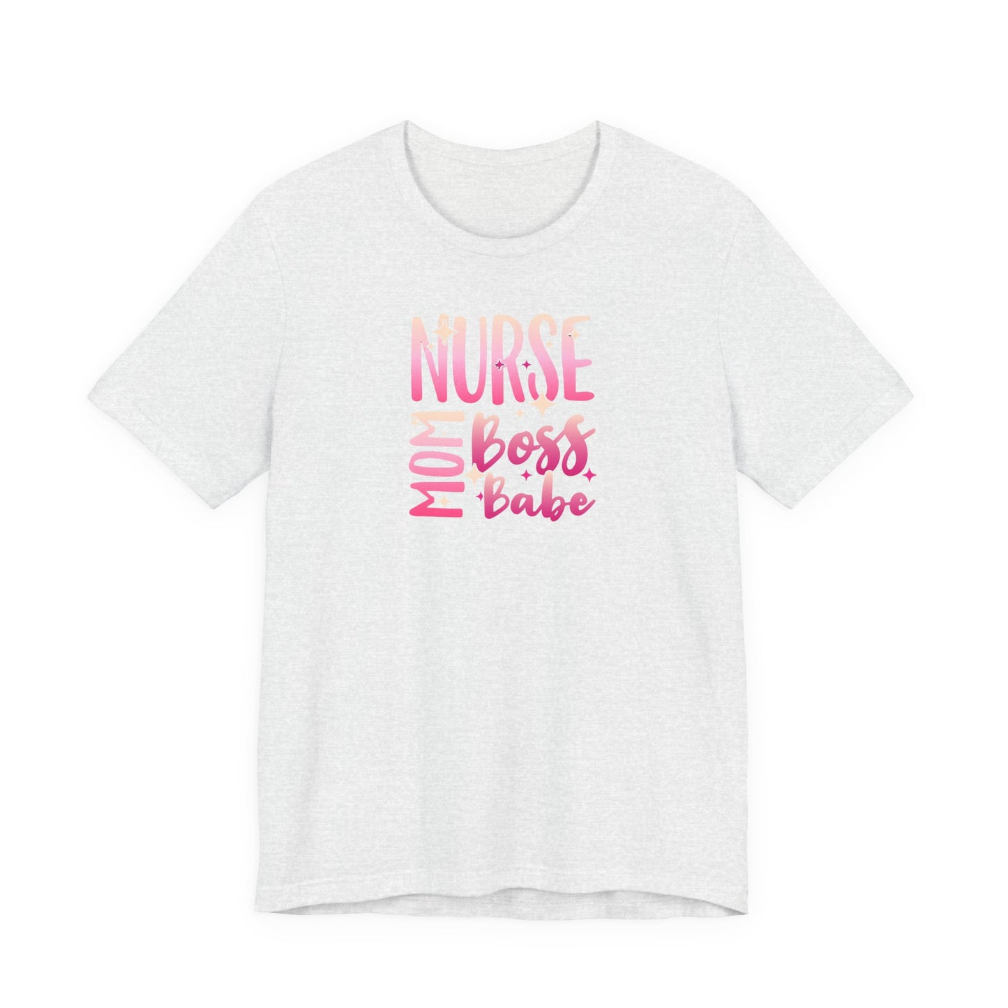 Nurse Mom Boss Babe Tshirt, Nurse Mom Shirt, Pink Ombre Script, gift for her, Registered nurse shirt, RN tshirt, medical wear, Nurse shirt