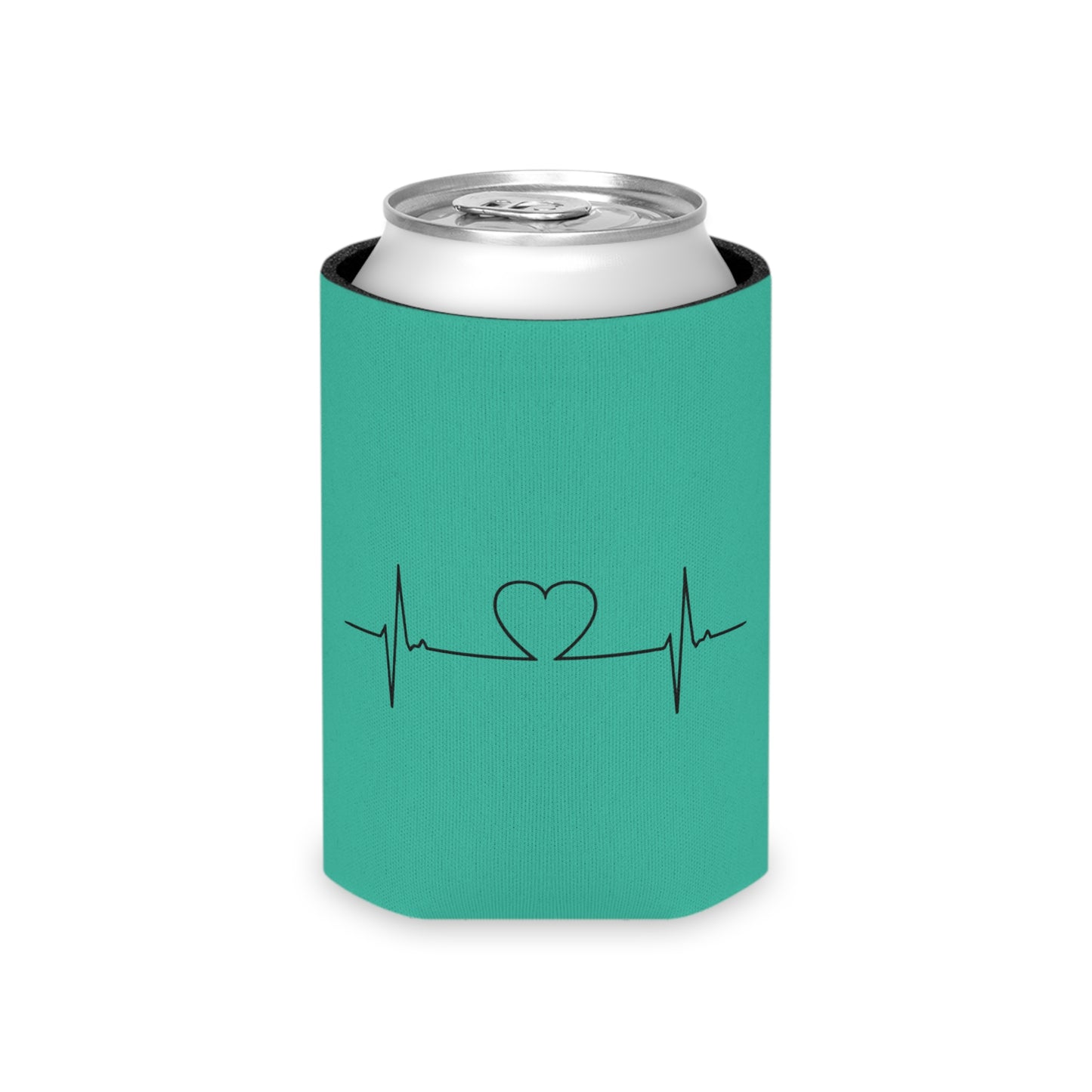 Rotor Life Can Cooler — Helicopter Pilot Drink Koozie with Heartbeat Design