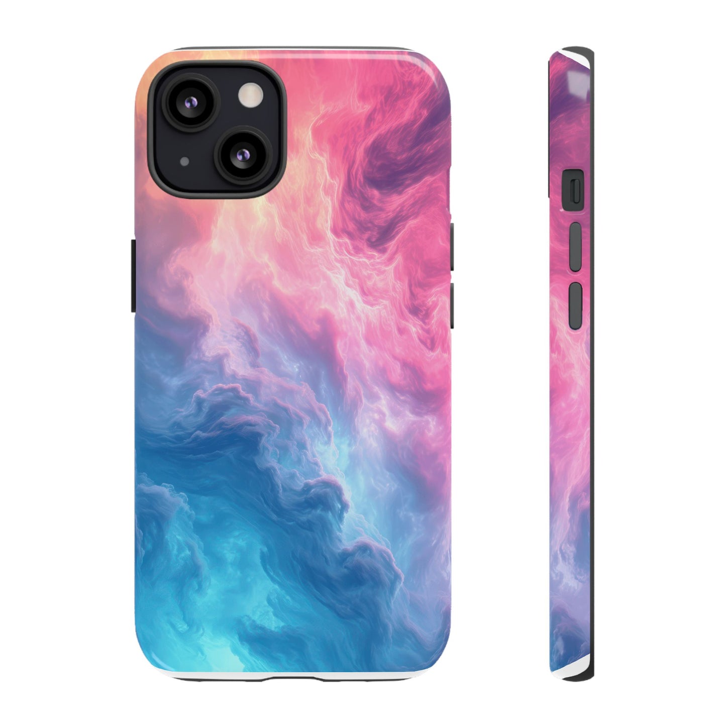 Pink Blue Nebula Phone Case, Tough Phone Case, clouds, pretty cloud case, girly phone case, iphone case, samsung phone case, sky view