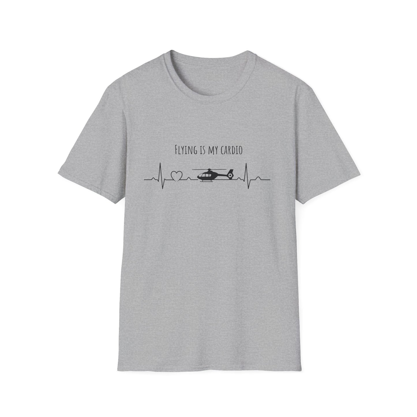 Flying Is My Cardio Helicopter T-Shirt — Pilot & Aviation Lover Tee