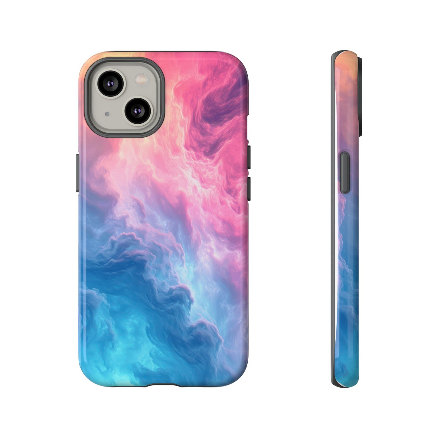 Pink Blue Nebula Phone Case, Tough Phone Case, clouds, pretty cloud case, girly phone case, iphone case, samsung phone case, sky view