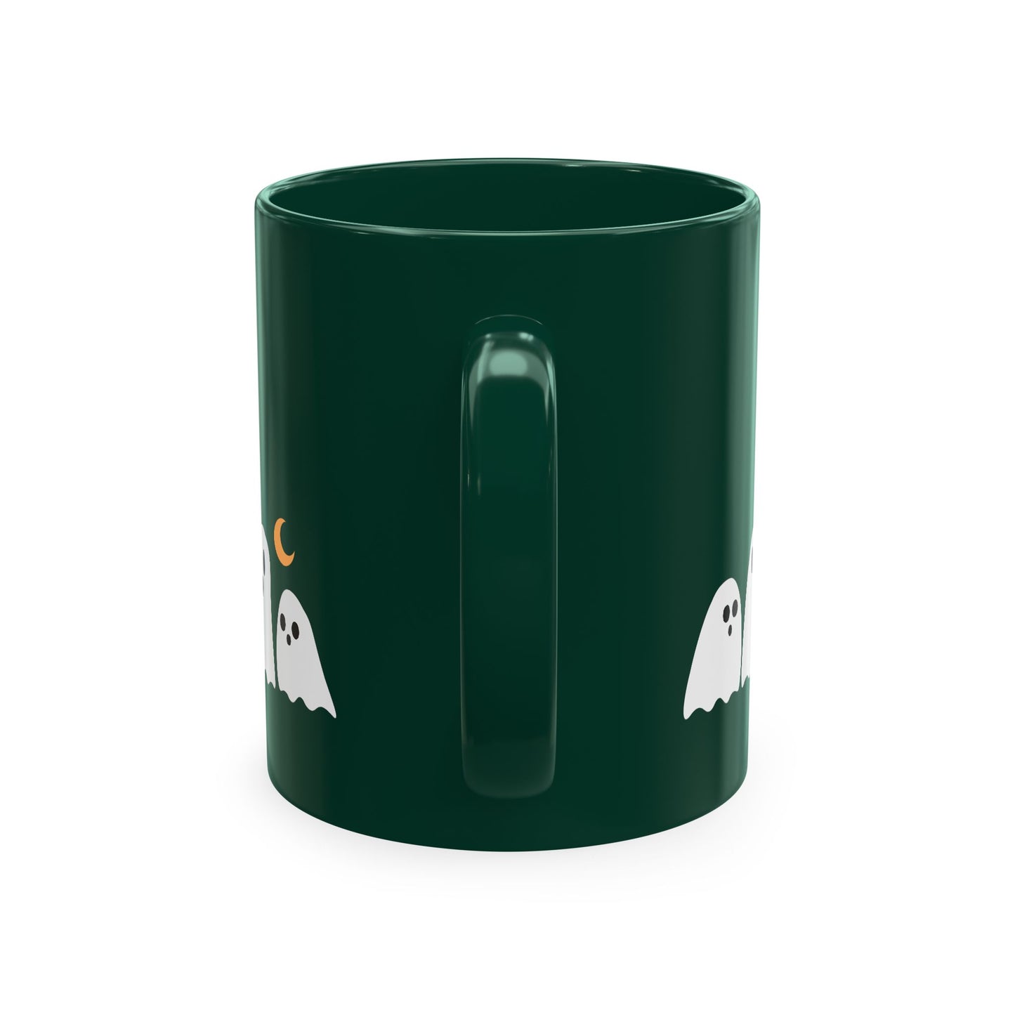 Momster Ceramic Mug — Halloween Mom Coffee Cup with Ghosts & Bat